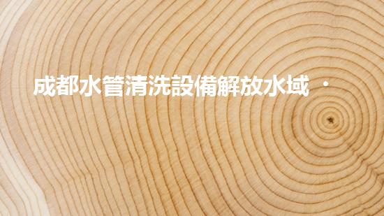 成都水管清洗設備解放水域，提升城市清潔度的革新方案是什么？